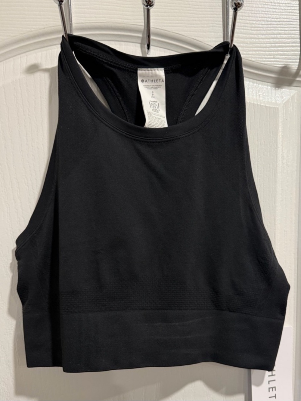 Athleta Black Racerback Crop Tank - Picture 5 of 6